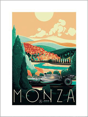 Zoom F1 - Monza 30 x 40cm Art Print