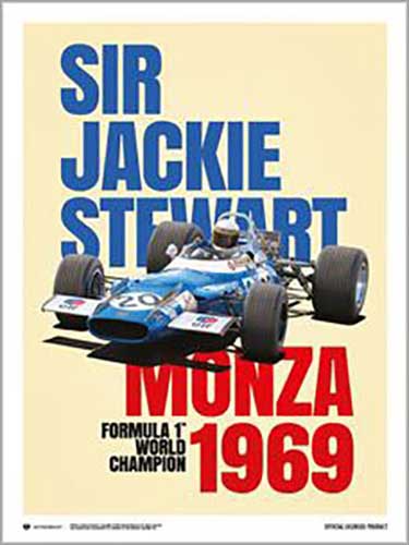 Sir Jackie Stewart - Monza Victory 1969 30 x 40cm Art Print