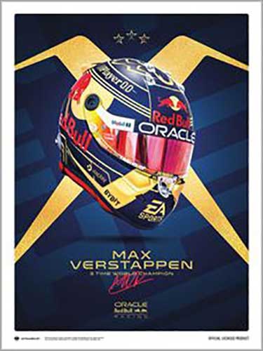 Max Verstappen - Helmet World Champion 2023 Collector's Edition 30 x 40cm Art Print