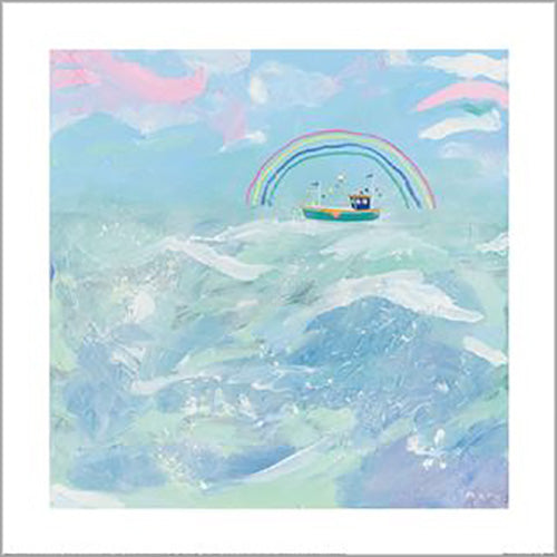 Mary Donald - Fishing Boat 40 x 40cm Art Print