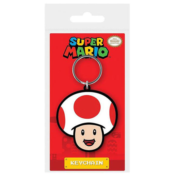 Super Mario - Toad Rubber Keychain