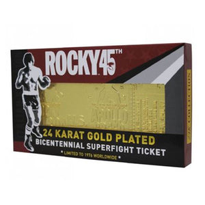 Rocky III 45th Anniversary 24K Gold Plated Fight Ticket