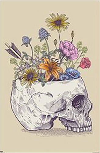 Rachel Caldwell - Flower Skull Poster