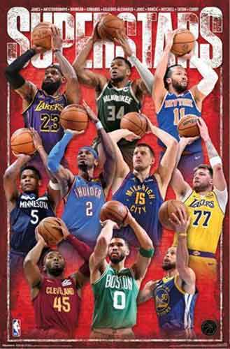 NBA Basketball League - Superstars 25 Poster