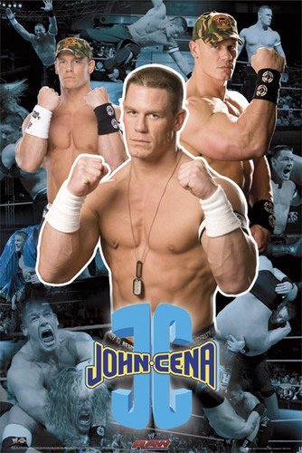 WWE John Cena 3 Images Poster