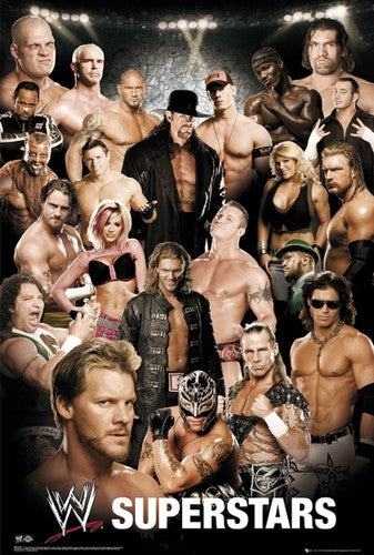 WWE Superstars World Wrestling Collage Poster
