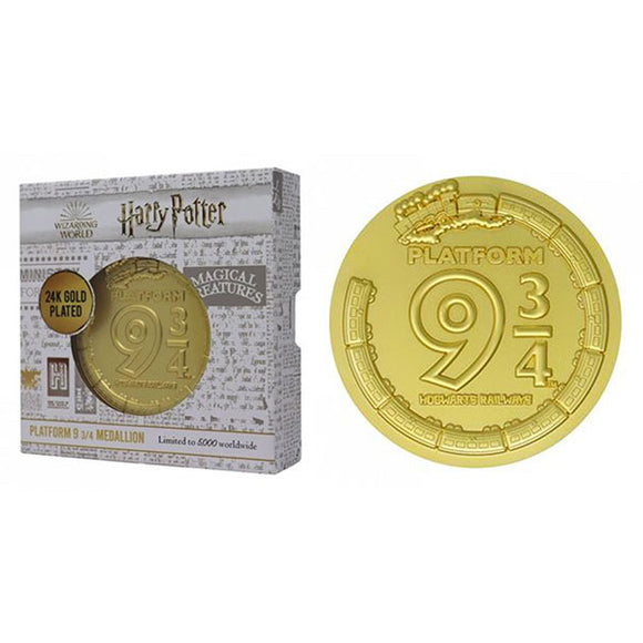 Harry Potter - Platform 9 3/4 24K Gold Plated Medallion