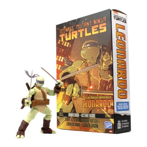Teenage Mutant Ninja Turtles (Comics) - Leonardo  (Wave 2) BST AXN Action Figure & Comic Book