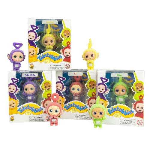 Teletubbies Flocked 2.5'' Collectible Figure Assortment - Set of 4