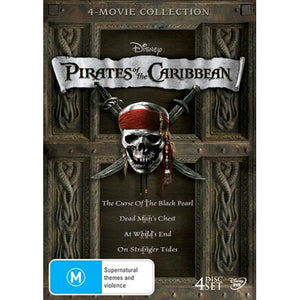 Pirates of the Caribbean: 4-Movie Collection (The Curse Of The Black Pearl / Dead Man's Chest / At World's End / On Stranger Tides) (DVD)