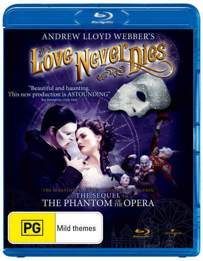 Love Never Dies (2011) (The Australian Production) (Andrew Lloyd Webber) (Blu-ray)