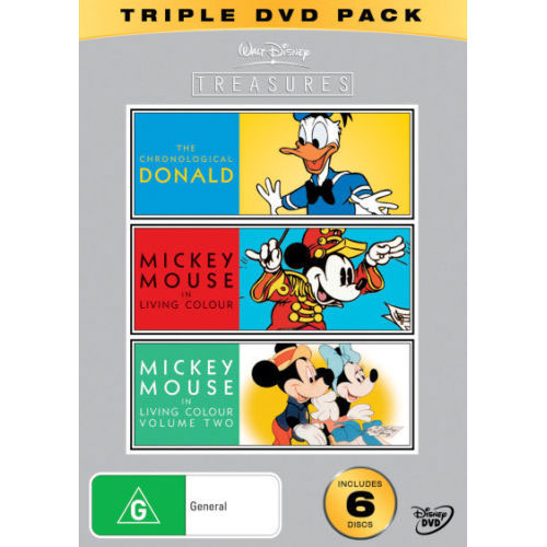 Walt Disney Treasures (The Chronological Donald / Mickey Mouse in Living Colour / Mickey Mouse in Living Colour: Volume 2) (Triple DVD Pack)