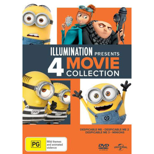 Illumination Presents: 4 Movie Collection (Despicable Me / Despicable Me 2 / Despicable Me 3 / Minions) (DVD)