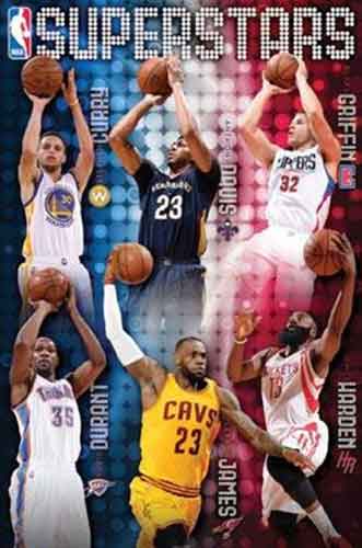 NBA Superstars 2015 Poster