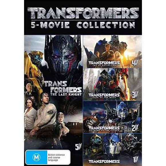 Transformers: 5-Movie Collection (The Last Knight / Age of Extinction / Dark of the Moon / Rise of the Fallen / Transformers) (DVD)