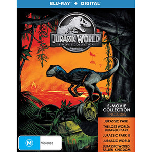 Jurassic World: 5 Movie Collection (Jurassic Park / The Lost World / Jurassic Park III / Jurassic World / Jurassic World: Fallen Kingdom) (Blu-ray)