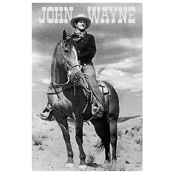 John Wayne - Black & White Poster