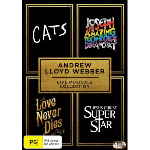Andrew Lloyd Webber Live Musicals Collection (Cats / Joseph and the Amazing Technicolor Dream / Love Never Dies / Jesus Christ Superstar) (Blu-ray)