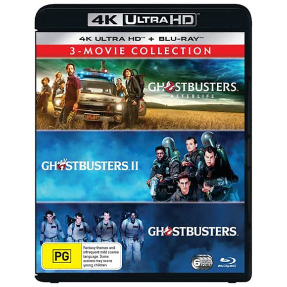 3 Movie Collection: (Ghostbusters: Afterlife / Ghostbusters II / Ghostbusters (1984)) (4K UHD / Blu-Ray)