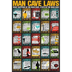 Man Cave Laws Poster