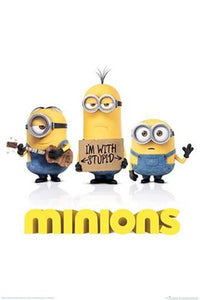 Minions - I'm With Stupid Poster