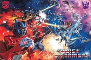 Transformers (Retro) - Space Battle Poster