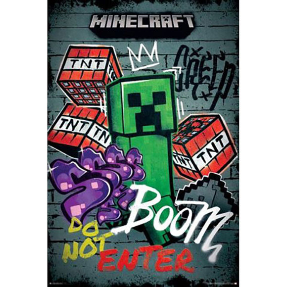 Minecraft - Do Not Enter Graffiti Poster