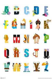 Disney Animation - Alphabet Mania Poster