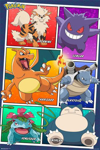 Pokemon - Characters Grid 2 Poster