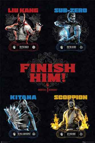 Mortal Kombat - Characters Grid Poster