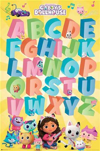 Gabby's Dollhouse - Alphabet Poster
