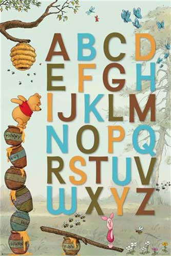 Winnie the Pooh - Alphabet Poster