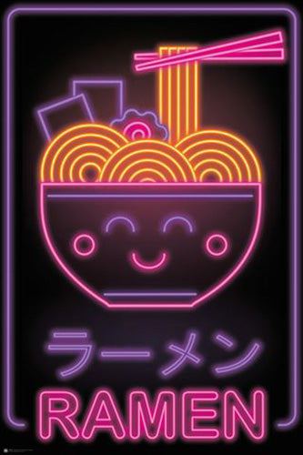 Ramen - Neon Poster