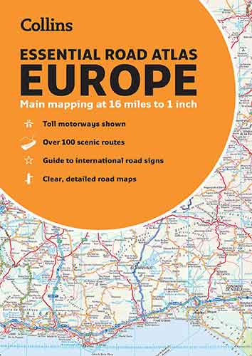 2022 Collins Essential Road Atlas Europe [New Edition]