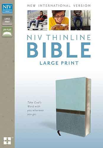 NIV, Thinline Bible, Large Print [Italian Duo-Tone Turquoise]