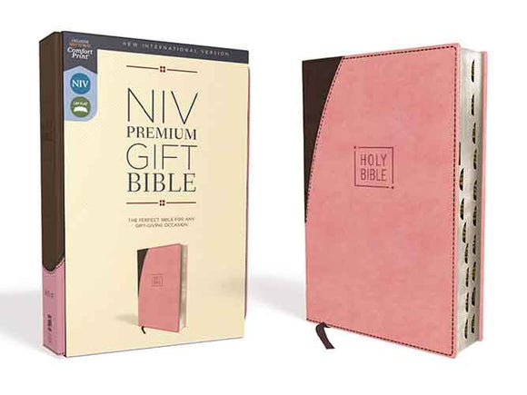 NIV Premium Gift Bible Indexed Red Letter Edition [Pink/Bro