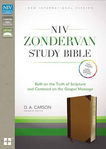 NIV Zondervan Study Bible, Indexed: Built On The Truth Of Scripture And Centered On The Gospel Message [Duo-Tone Chocolate/Caramel]