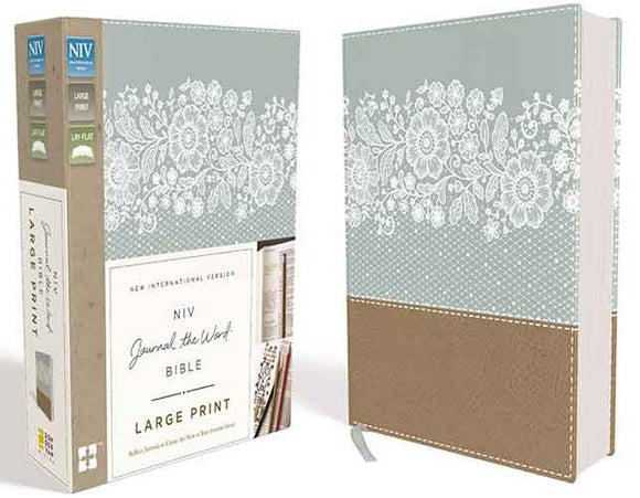 NIV, Journal The Word Bible, Large Print: Reflect, Journal, Or Create Art Next To Your Favorite Verses [Blue/Tan]