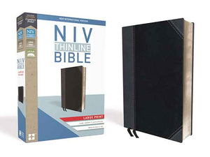 NIV Thinline Bible Red Letter Edition [Large Print, Black/Gr