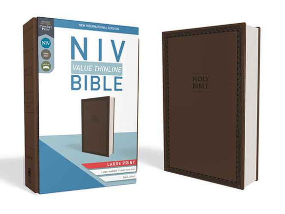 NIV Value Thinline Bible [Large Print, Brown]