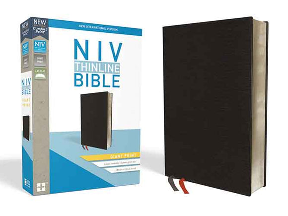 NIV Thinline Bible Indexed Red Letter Edition [Giant Print, Black