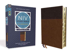 NIV Study Bible, Fully Revised Edition, Large Print, Red Letter, Thumb Indexed, Comfort Print [Brown]