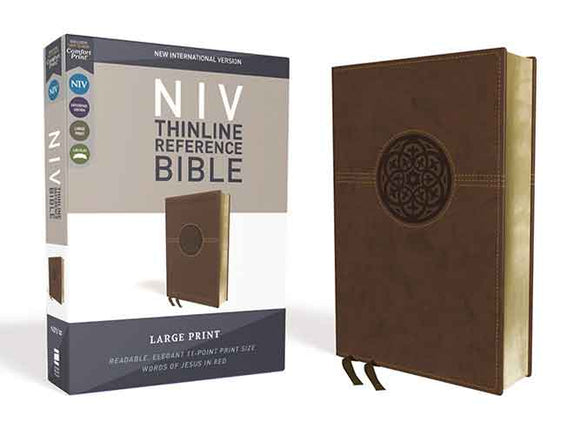 NIV Thinline Reference Bible Red Letter Edition [Large Print, Bro