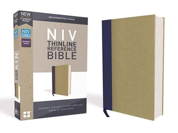 NIV Thinline Reference Bible Red Letter Edition [Blue/Tan]