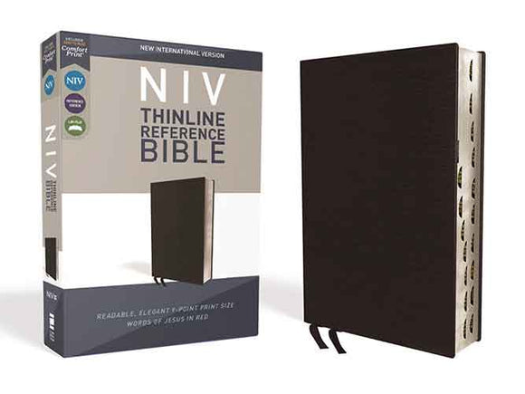 NIV Thinline Reference Bible Indexed Red Letter Edition [Black]