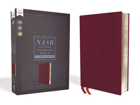 NASB Thinline Bible Red Letter Edition [Large Print, Burgundy]