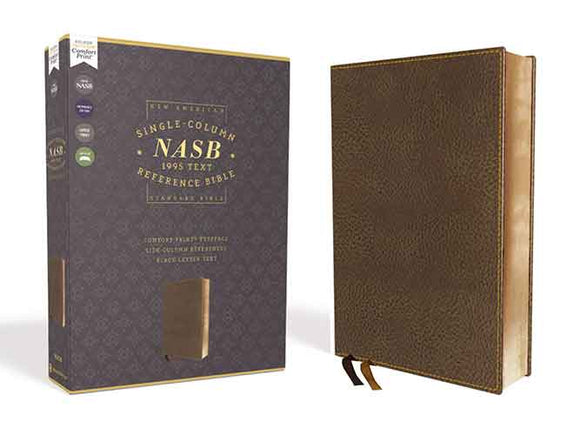 NASB Single-Column Reference Bible [Brown]