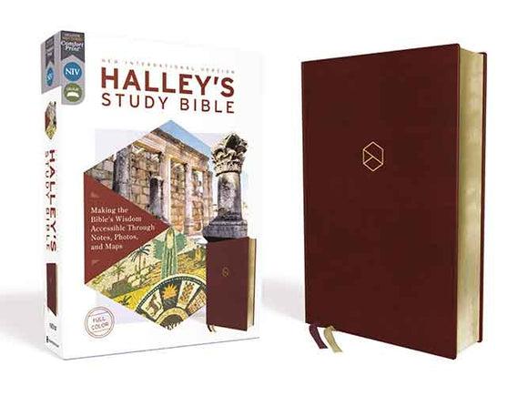 NIV Halley's Study Bible Red Letter Edition [Burgundy]