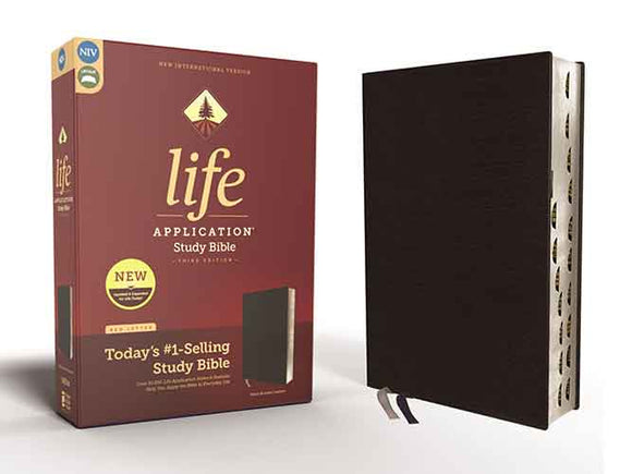 NIV Life Application Study Bible Indexed Red Letter Edition [Bla