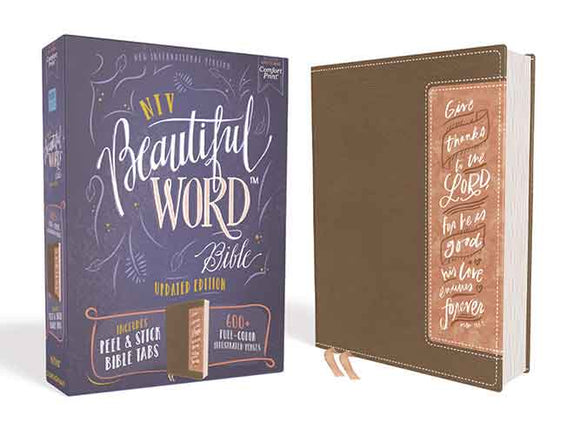 NIV Beautiful Word Bible Red Letter Edition [Brown/Pink]